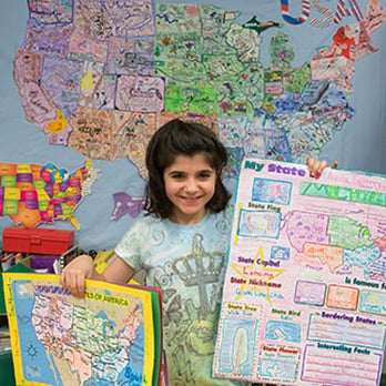 Pilgrim Lutheran School - showing off the states project! - Preschools Near Me - Chicago, Illinois