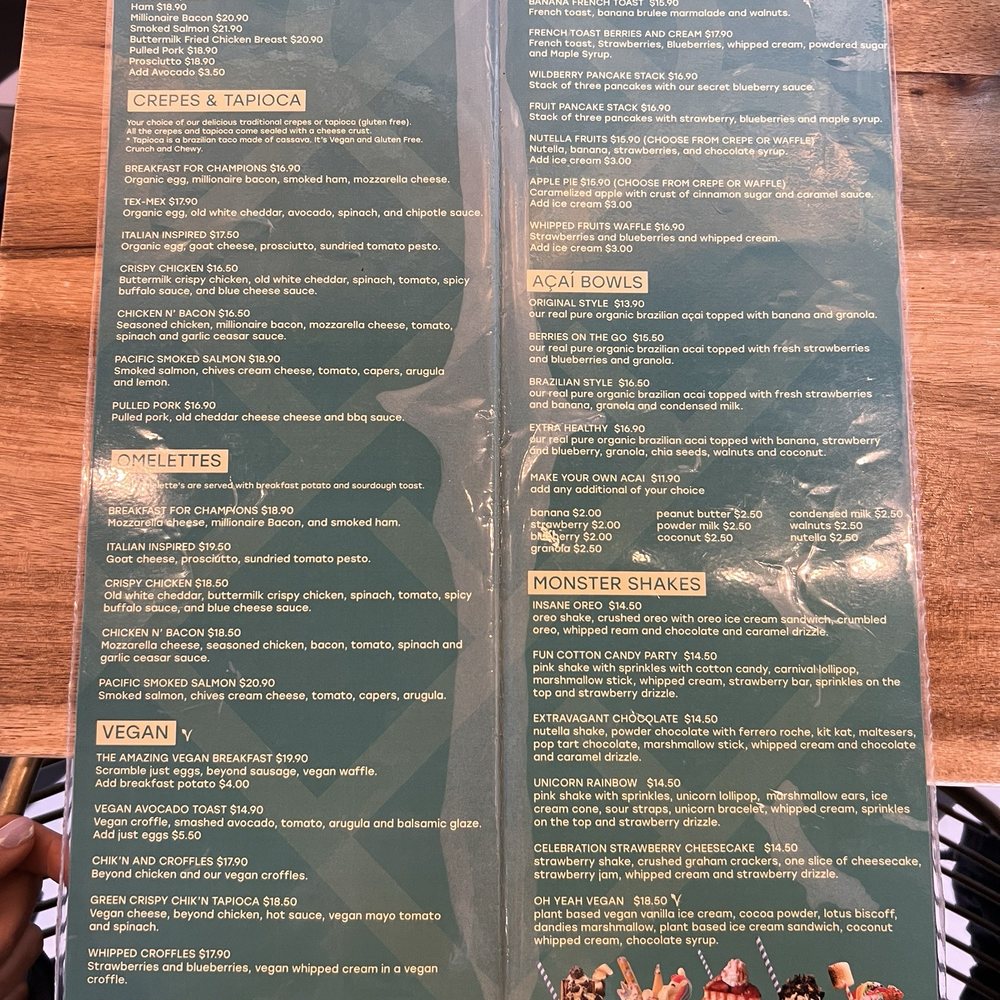 Craffles - Inside of Menu - Waffles Near Me - Vancouver, British Columbia Craffles - Inside of Menu - Waffles Near Me - Vancouver, British Columbia