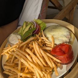 Burger from pool bar Burger from pool bar