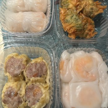 Lucky King Bakery - Assorted dim sum to go (Har Gao Shrimp Dumpling, Pork Shumai, Fried Pork & Chive Dumpling, Shrimp Rice Roll) - Bakeries Near Me - New York, New York