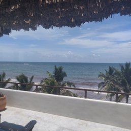 View from bedroom (one floor below our private rooftop).