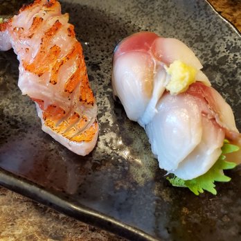 Tanuki Sushi - ...Kinmedai (L) and Shime Saba (R)... - Sushi Bars Near Me - Kaneohe, Hawaii Tanuki Sushi - ...Kinmedai (L) and Shime Saba (R)... - Sushi Bars Near Me - Kaneohe, Hawaii