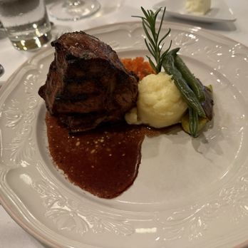 Alexander's - Grilled lamb steak with vegetables. - New American Near Me - Roanoke, Virginia