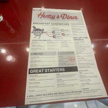 Henry's Diner - Menu - Diners Near Me - Piscataway Township, New Jersey Henry's Diner - Menu - Diners Near Me - Piscataway Township, New Jersey