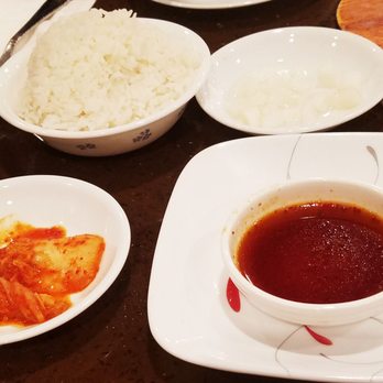 Frank's Noodle House - Beaverton - Rice, pickled radish, sauce for dumplings we devoured before this, kimchee. - Chinese Near Me - Beaverton, Oregon Frank's Noodle House - Beaverton - Rice, pickled radish, sauce for dumplings we devoured before this, kimchee. - Chinese Near Me - Beaverton, Oregon