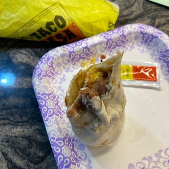 Taco Casa - a burrito on a paper plate - Mexican Near Me - Roanoke, Texas