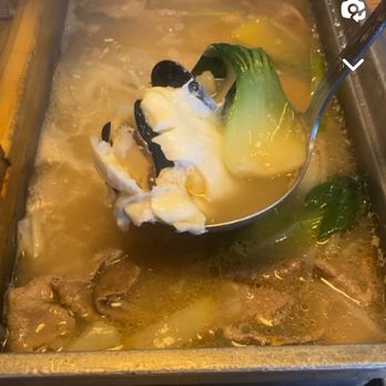 Jin BBQ - Pork broth, added some sides to boil before noodles and meat. - Korean Near Me - Mesa, Arizona