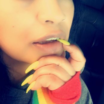 Hi Tek Nails - Neon yellow nails - Nail Salons Near Me - Cerritos, California
