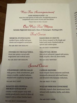 Menu photo 2 Baily's Old Town Temecula, CA