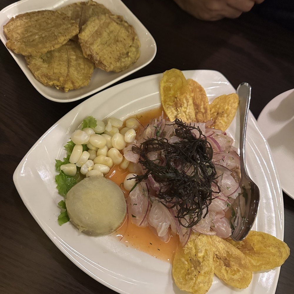 Vista Peru - Cebiche Clasico with Tostones - Peruvian Near Me - Philadelphia, Pennsylvania Vista Peru - Cebiche Clasico with Tostones - Peruvian Near Me - Philadelphia, Pennsylvania