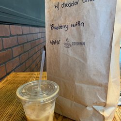 SoulBean CoffeeHouse - Iced latte w/almond and vanilla syrup