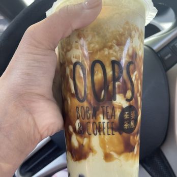Oops Boba Tea & Coffee - Matcha messy milk with boba - Bubble Tea Near Me - Arcadia, California Oops Boba Tea & Coffee - Matcha messy milk with boba - Bubble Tea Near Me - Arcadia, California