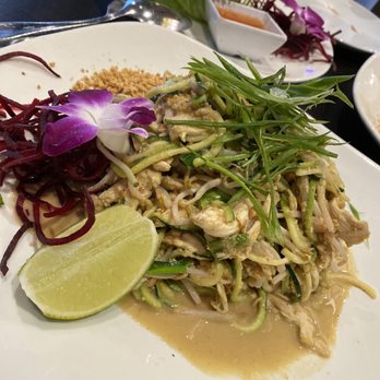 Kin Thai & Sushi - pad thai with zucchini noodles - Thai Near Me - San Antonio, Texas Kin Thai & Sushi - pad thai with zucchini noodles - Thai Near Me - San Antonio, Texas