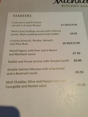 Menu photo 3 Michael Neave Kitchen and Whisky Bar Edinburgh, EDH