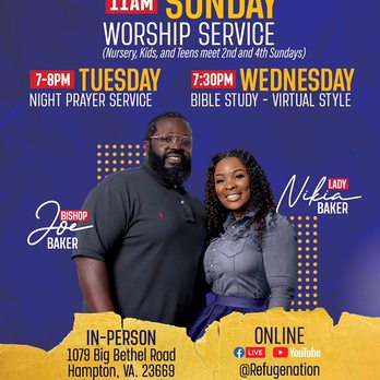 Refuge Nation Church - Church Flyer - Churches Near Me - Hampton, Virginia Refuge Nation Church - Church Flyer - Churches Near Me - Hampton, Virginia