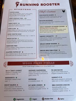 Menu photo 4 Running Rooster Hollister, CA