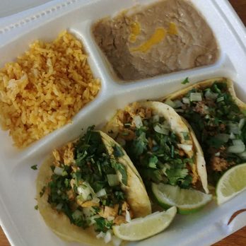 Tacomex Las Colinas - Three tacos platter to go - Mexican Near Me - Irving, Texas