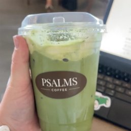 This is the Goodness matcha with vanilla and cloud foam This is the Goodness matcha with vanilla and cloud foam