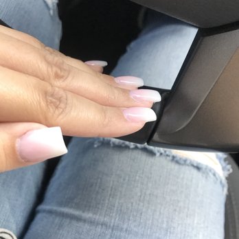 Lovely Nails - Ombré acrylic square narrow nails done by Anthony - Nail Salons Near Me - Los Angeles, California Lovely Nails - Ombré acrylic square narrow nails done by Anthony - Nail Salons Near Me - Los Angeles, California