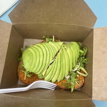 Cornell Farm Cafe - Avocado toast with carrot hummus - Cafes Near Me - Portland, Oregon Cornell Farm Cafe - Avocado toast with carrot hummus - Cafes Near Me - Portland, Oregon
