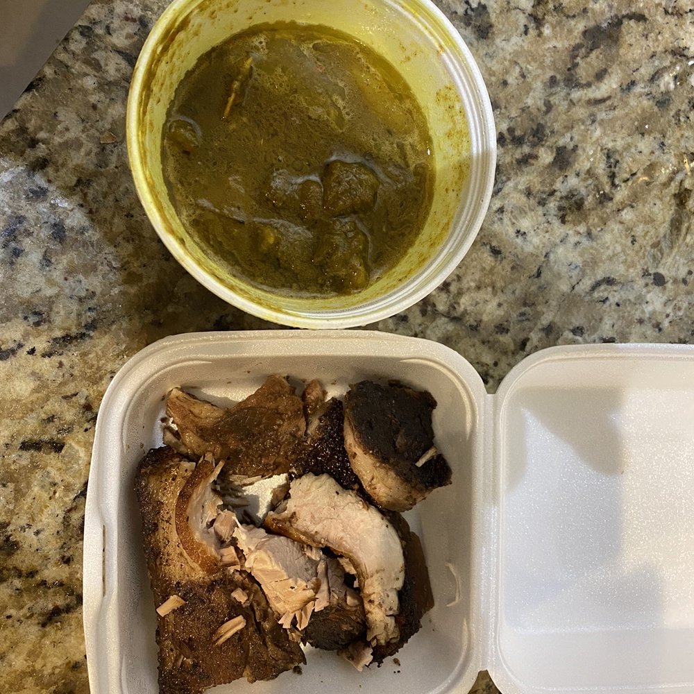 Curry goat and Jerk pork Curry goat and Jerk pork
