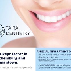 Taira Dentistry - New Patient Special! Call now and leave us a message to book your first appointment.