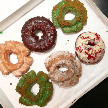 Firecakes Donuts - Old fashion original, chocolate valrhona cake, pistachio old fashion, orange poppyseed, red velvet - Bakeries Near Me - Chicago, Illinois