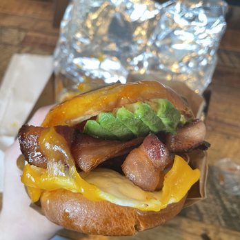 Eggslut - Bacon, Egg & Cheese & avocado - Breakfast & Brunch Near Me - Los Angeles, California