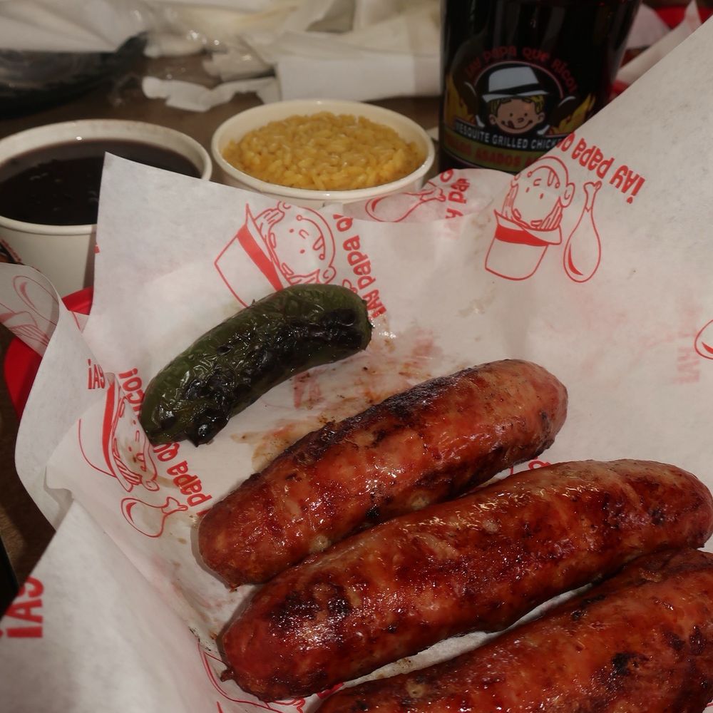 Ay Papa Que Rico - #6 Ay Papa Sausage Combo Black beans, rice, substitute for flour tortillas - Caribbean Near Me - Arleta, California Ay Papa Que Rico - #6 Ay Papa Sausage Combo Black beans, rice, substitute for flour tortillas - Caribbean Near Me - Arleta, California