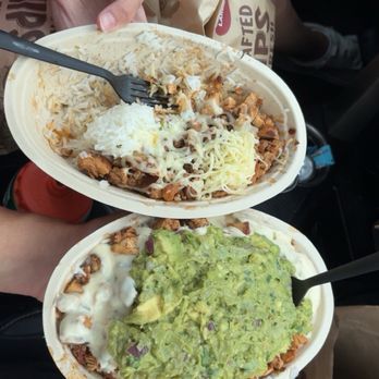 Chipotle Mexican Grill - The one on the left is the online order and the one on the right is the in person order - Mexican Near Me - Charlotte, North Carolina Chipotle Mexican Grill - The one on the left is the online order and the one on the right is the in person order - Mexican Near Me - Charlotte, North Carolina