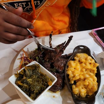 Papi Cuisine - Jerk lamb chop, kale and mac - Cocktail Bars Near Me - Baltimore, Maryland