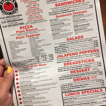 Toppers Pizza Place - Menu - Pizza Near Me - Oxnard, California Toppers Pizza Place - Menu - Pizza Near Me - Oxnard, California