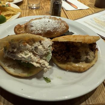 Valencia Cocina - Reina Arepa (left), Sloppy Mikey Arepa (right), Nutella & Peanut butter Empanada - Latin American Near Me - Norwalk, Connecticut Valencia Cocina - Reina Arepa (left), Sloppy Mikey Arepa (right), Nutella & Peanut butter Empanada - Latin American Near Me - Norwalk, Connecticut