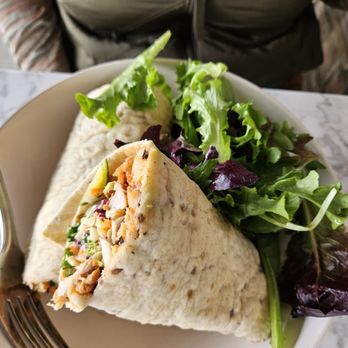 Flower Child - Carolina BBQ wrap comes with the greens on the side - Salad Near Me - Indianapolis, Indiana Flower Child - Carolina BBQ wrap comes with the greens on the side - Salad Near Me - Indianapolis, Indiana