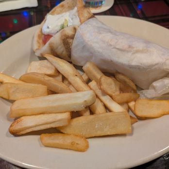 The King George Tavern - Chicken wrap and fries - Pubs Near Me - Atlanta, Georgia