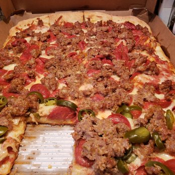 Petrilli's Pizza - XL Sausage and Pepperoni Pizza half eith Jalepenos! - Pizza Near Me - Upland, California