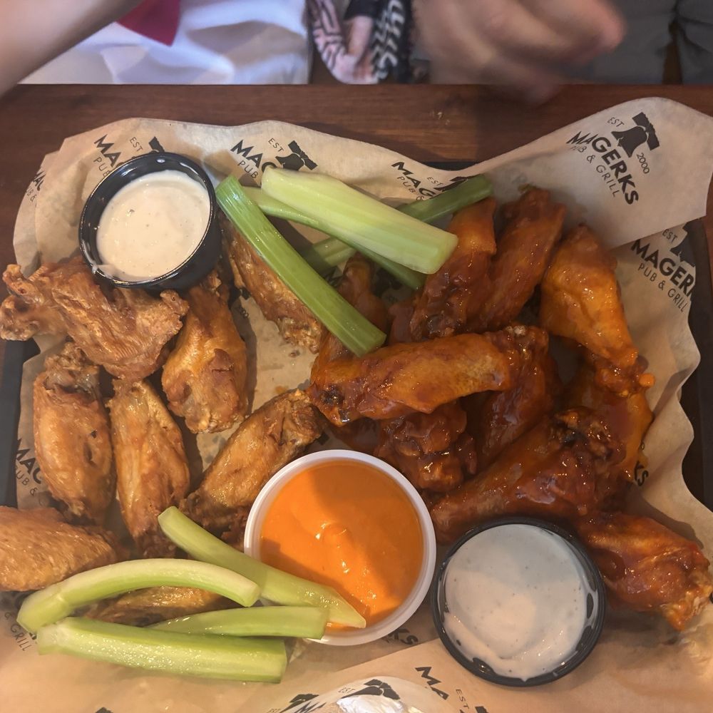 MaGerk's Pub & Grill - Naked wings and gold rush wings. Very good. - Sports Bars Near Me - Horsham, Pennsylvania MaGerk's Pub & Grill - Naked wings and gold rush wings. Very good. - Sports Bars Near Me - Horsham, Pennsylvania