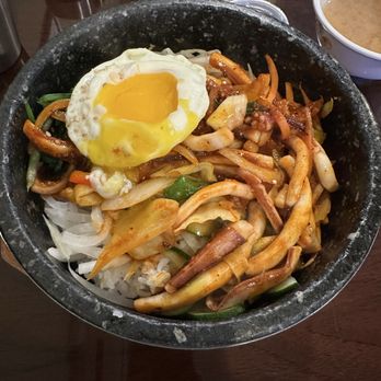 K Restaurant - Squid bibimbap - Korean Near Me - Peabody, Massachusetts
