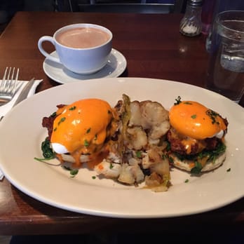 Cascalote Latin Bistro - Short rib Benedict, on their house made biscuits. - Latin American Near Me - New York, New York