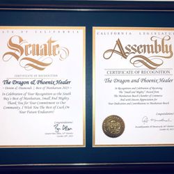 Lea Kelley DC, LAc , MTOM - California State Senate and  California State Assembly recognition for the winner of Best of Manhattan 2023 Small and Mighty category.