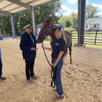 Deer Run Ranch Equine Connection - Ranch hand with a guest - Animal Assisted Therapy Near Me - Crossville, Tennessee