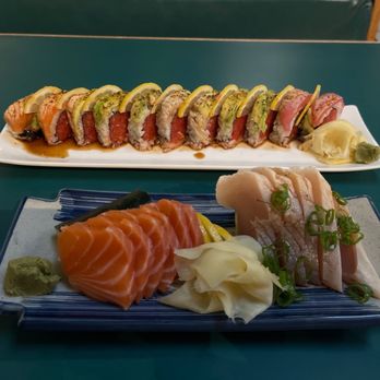 Sushi Bento - Sashimi and one of their signature rolls. I asked the server what are a few signature rolls. Called 3 amigo roll - Japanese Near Me - Indio, California Sushi Bento - Sashimi and one of their signature rolls. I asked the server what are a few signature rolls. Called 3 amigo roll - Japanese Near Me - Indio, California