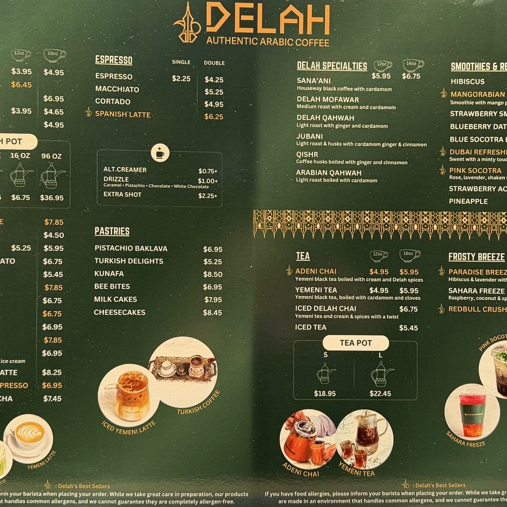 Delah Coffee - Menu - Coffee & Tea Near Me - San Francisco, California Delah Coffee - Menu - Coffee & Tea Near Me - San Francisco, California