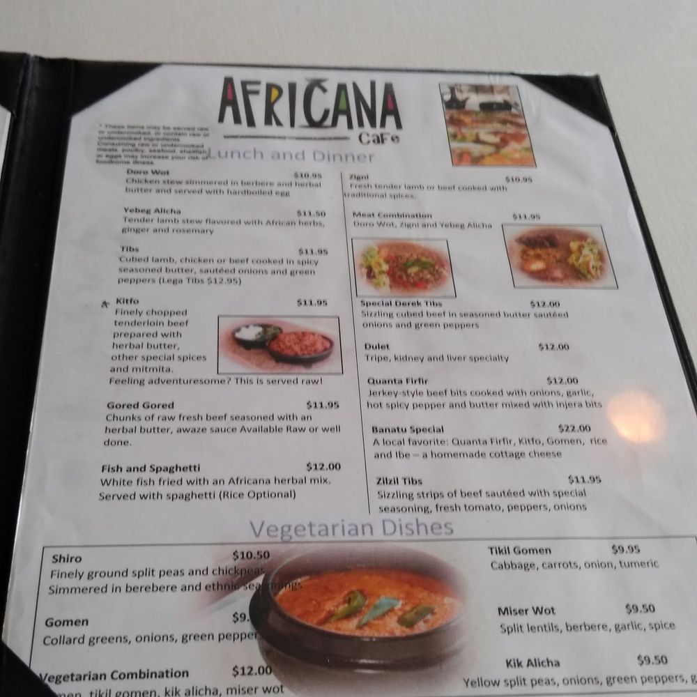 Africana Cafe - Menu - Ethiopian Near Me - Denver, Colorado