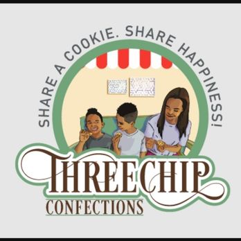 Three Chip Confections - Three little chips enjoying a cookie. Share s cookie, share happiness - Desserts Near Me - Land O' Lakes, Florida