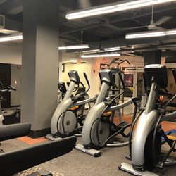 Downtown YMCA - The second level workout room completely empty. (I love it when it's empty because I feel more comfortable to explore new machines)