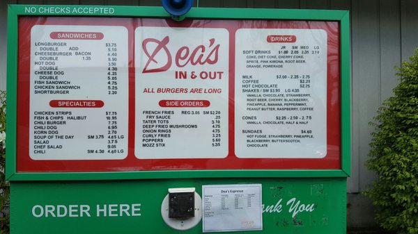 Menu photo 8 Dea's In & Out Gresham, OR