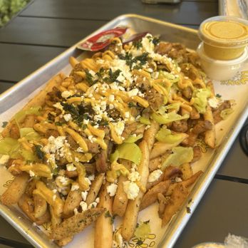 Limone Mediterranean - Fries with chicken - Mediterranean Near Me - Torrance, California Limone Mediterranean - Fries with chicken - Mediterranean Near Me - Torrance, California