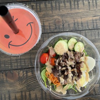 Eat Study & Sip - Beef Bulgogi rice bowl with Ube Bubble Tea - Coffee & Tea Near Me - Nanuet, New York