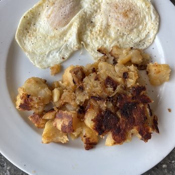 Omega Diner - 2 Over easy eggs with home fries - Diners Near Me - New Hyde Park, New York Omega Diner - 2 Over easy eggs with home fries - Diners Near Me - New Hyde Park, New York